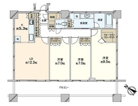アウルタワー 46階 間取り図