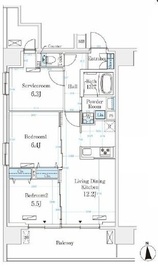 ハビテ本厚木 203 間取り図