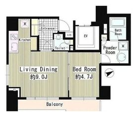 レガーロ新橋 501 間取り図