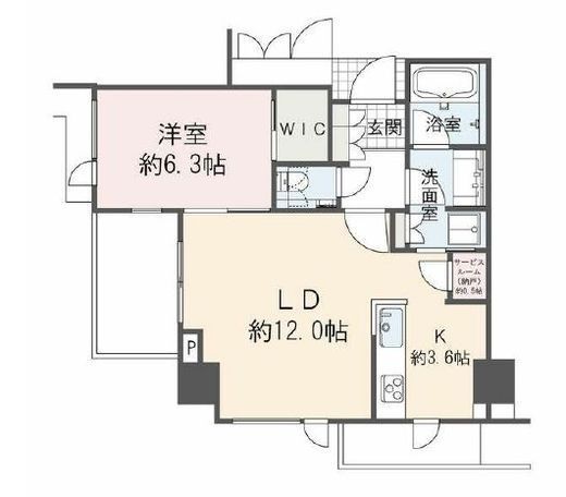プラウド虎ノ門 8階 間取り図