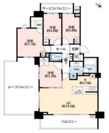 クラッシィハウス世田谷公園マスターズガーデン 11階 間取り図