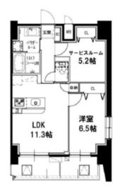 メゾンドアーク南大井 1006 間取り図