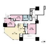 パークシティ大崎 ザ タワー 9階 間取り図