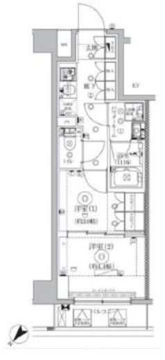 ジェノヴィア北池袋スカイガーデン 1階 間取り図
