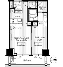 アクシア麻布 11階 間取り図