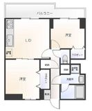 デュオシティ上野松が谷 4階 間取り図