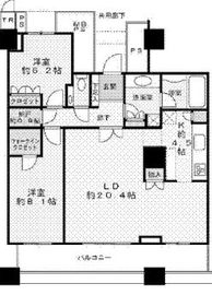 ザ・東京タワーズ シータワー 53階 間取り図