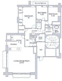 音羽ハウス 10階 間取り図