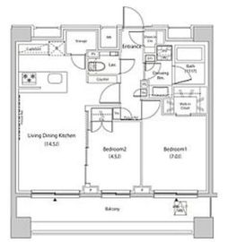 ザ・パークハビオ目黒プレイス 7階 間取り図