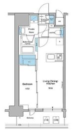 ルフォンプログレ秋葉原マークス 1004 間取り図