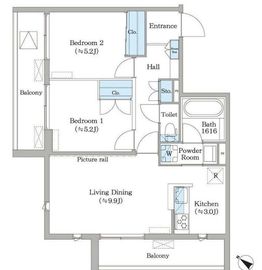 フィカーサ横浜 306 間取り図