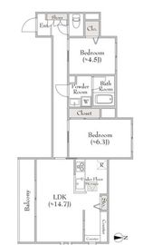 ベレオ三軒茶屋 105 間取り図