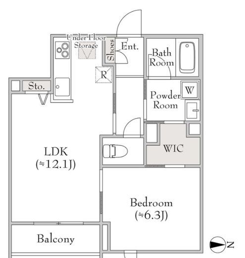 ベレオ三軒茶屋 106 間取り図