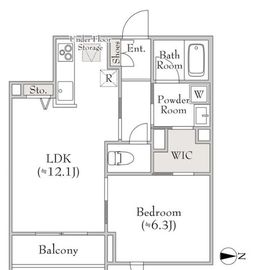ベレオ三軒茶屋 106 間取り図
