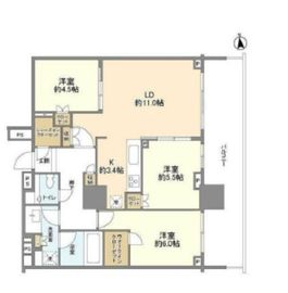 HARUMI FLAG SKYDUO PARK VILLAGE (晴海フラッグ スカイデュオ パークヴィレッジ) 24階 間取り図