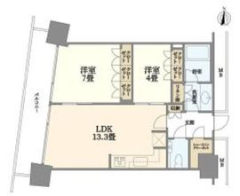 M.M.TOWERS FORESIS (エムエムタワーズフォレシス) 13階 間取り図