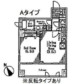 パークハビオ京橋 601 間取り図