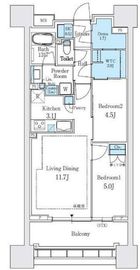 パークタワー向ヶ丘遊園 2409 間取り図