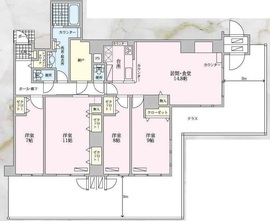 トルナーレ日本橋浜町 3階 間取り図