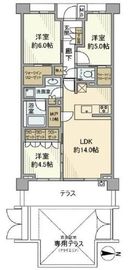 バウス武蔵境 1階 間取り図