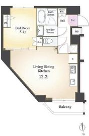 ジェノヴィア新御徒町スカイガーデン 5階 間取り図