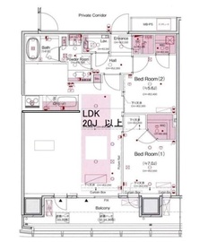 ワテラスタワーレジデンス 35階 間取り図