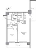 レジディア赤坂 207 間取り図