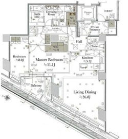 プラウド神宮前 3階 間取り図