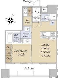 アクシルコート日本橋本町 7階 間取り図