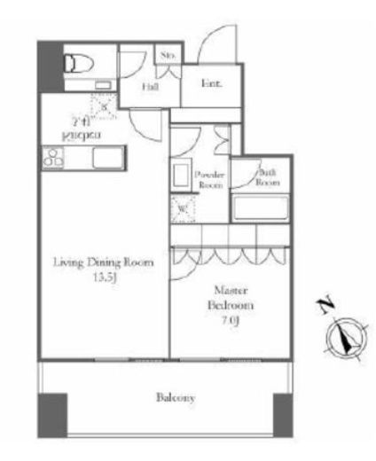 麻布台ヒルズレジデンスB 7階 間取り図