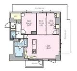 クレストコート旗の台 502 間取り図