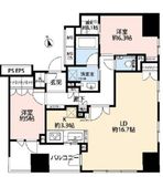 ザ・パークハウス築地入船 8階 間取り図