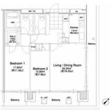 松竹スクエアレジデンス 2101 間取り図