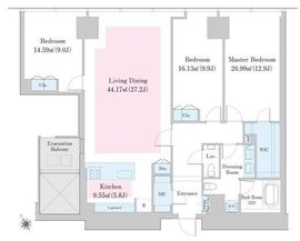 ラ・トゥール新宿ファースト 2405 間取り図