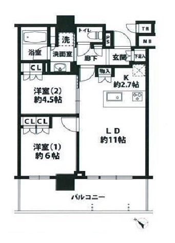 品川Vタワー タワー棟 7階 間取り図