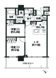 品川Vタワー タワー棟 7階 間取り図