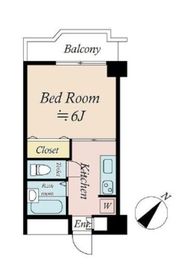 築地永谷コーポラス 12階 間取り図