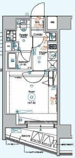 シーネクス立川 13階 間取り図