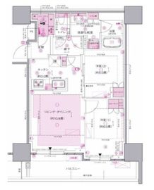 プラウドタワー小岩フロント 14階 間取り図