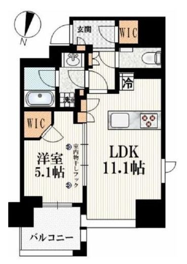 アトラス市ヶ谷 7階 間取り図