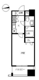 スカイコート蔵前 4階 間取り図