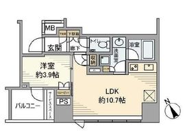 プラウド馬車道 7階 間取り図