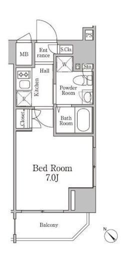 レジディア国立 403 間取り図