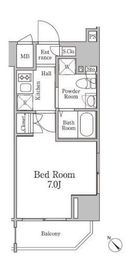 レジディア国立 403 間取り図