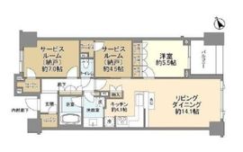 ミッドガーデン赤坂氷川 2階 間取り図