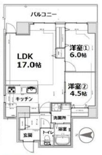 シティコート目黒 2-310 間取り図