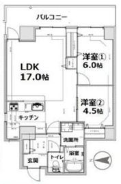シティコート目黒 2-310 間取り図