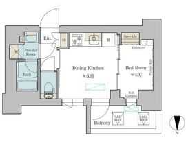 ブリリアイスト武蔵小杉 901 間取り図