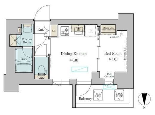 ブリリアイスト武蔵小杉 1003 間取り図