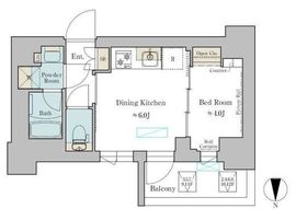 ブリリアイスト武蔵小杉 1003 間取り図